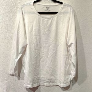dressbarn 3X white long sleeve top